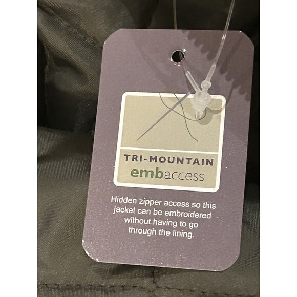 NWT Tri Mountain Olive Green Bomber Jacket Men's size L - Picture 7 of 8